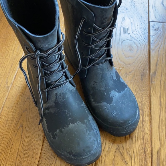 RAIN BOOTS Booties . Lace up - Picture 5 of 5